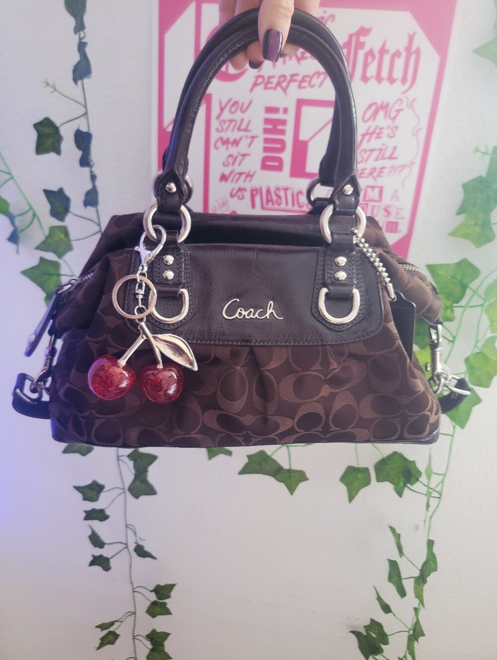 Rare Chocolate Coach Ashley Vintage Satchel/shoulder Bag BEAUTIFUL